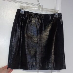 Jones New York Brown Leather Mini Skirt